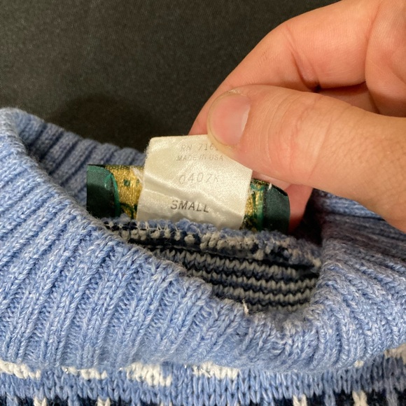 Dana Scott Women’s Blue Vintage Cozy Winter Snowflake Sweater Sz S - Picture 3 of 9